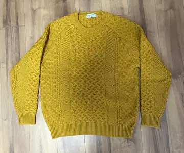 TOMORROWLAND 머스타드 케이블 니트 스웨터 L 사이즈