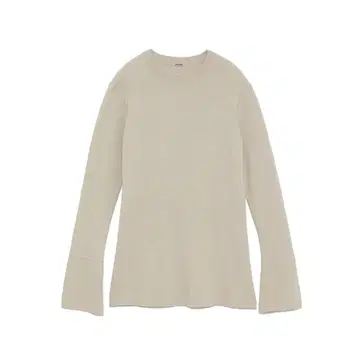 Mila Owen 커프스 디테일 크루넥 리브 니트