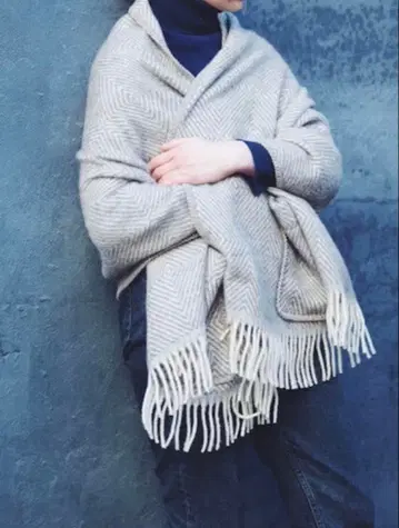 새상품 LAPUAN KANKURIT 포켓 숄 퓨어 뉴 울