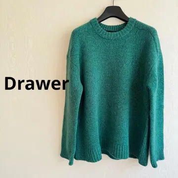 겨울 코디 Drawer 깨끗한 그린 울 캐시미어 니트 드로어