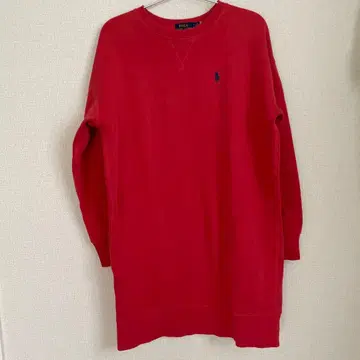 랄프 로렌 속기모 긴팔 원피스 빨간색