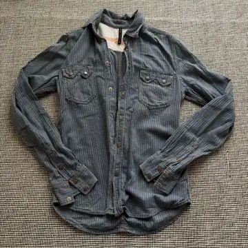 레어 nudie jeans 누디진 데님 웨스턴 셔츠 XS
