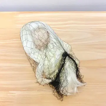 새상품급 PICCODO 5인치 롱 컬 화이트 인형 가발