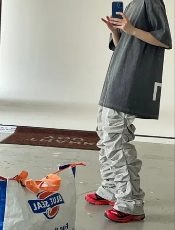 Free size 플리츠 팬츠