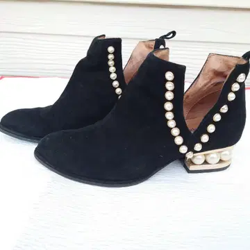Jeffreycampbell 숏부츠 블랙 펄 로우힐 38