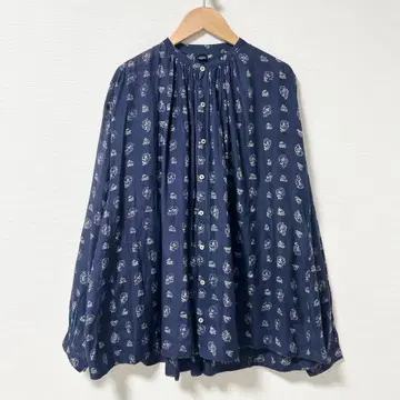 45R 페더 카디 실크 코몬 블라우스