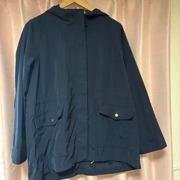 GLOBAL WORK 후드 부착 블루종 네이비 L 사이즈