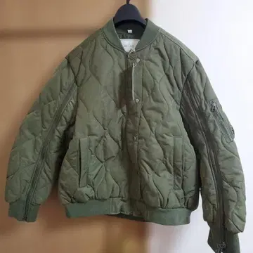 GU x rokh 로쿠 콜라보 퀼팅 블루종 카키 L 택 포함 새상품