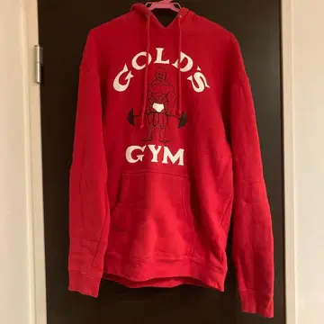 GOLD'S GYM 후드 부착 후드티 M 사이즈 레드
