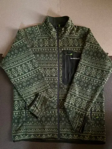 mont-bell 기하학 패턴 플리스 자켓 XL