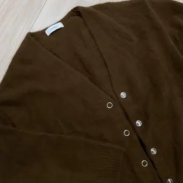 젬블 울 니트 가디건 새상품급 브라운 프리 사이즈