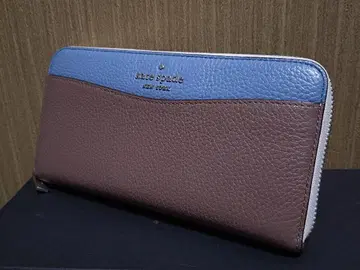 [ 새상품급 ] kate spade 장지갑 브라운/블루