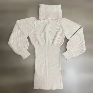 delyle noir 원숄더 니트 타이 원피스