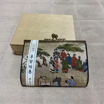 전통적인 그림 두루마리풍 실크 지갑