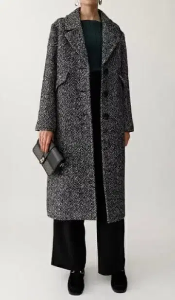 moussy HERRINGBONE OVERSIZED COAT