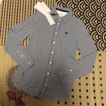 [ 미사용 새상품 ] LACOSTE 스트라이프 긴팔 셔츠 34