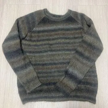 Johnbull 모헤어 스웨터 보더 니트 모헤어 60%