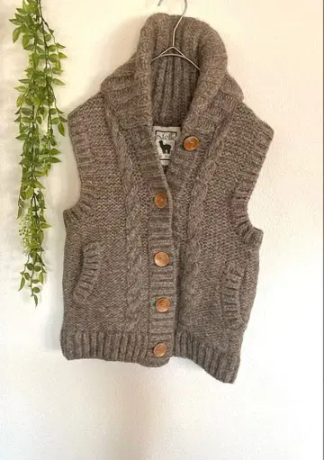 estelle 에스테르 울 케이블 손뜨개질 페루 니트 베스트