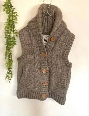 estelle 에스테르 울 케이블 손뜨개질 페루 니트 베스트