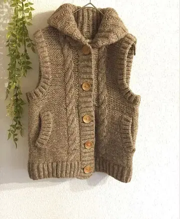 estelle 에스테르 울 케이블 손뜨개질 페루 니트 베스트