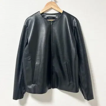 theoryluxe 가죽 자켓 노카라 블랙 38