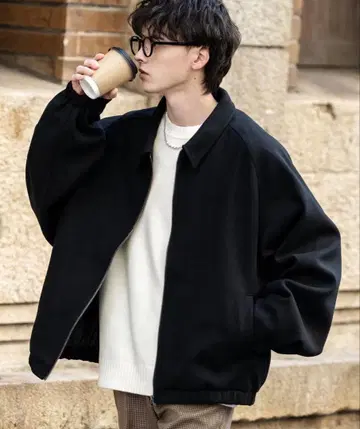 돌먼 슬리브 숏 블루종