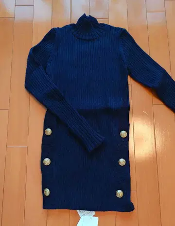 새상품 두지엠 클라세 롱 니트 네이비