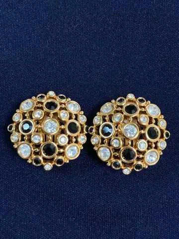 [ 스와로브스키 ] 비쥬 골드 귀찌