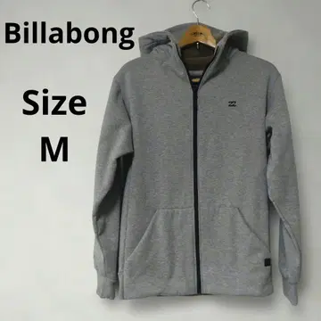 Billabong 그레이 풀 집업 후드티 M 사이즈