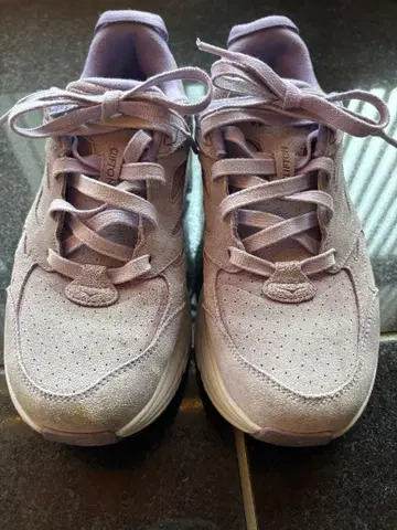 27.5 HOKA ONE ONE 보라색 스웨이드 스니커즈