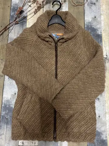 개럴개런트 부클레 알파카 혼방 풀 지퍼 자켓