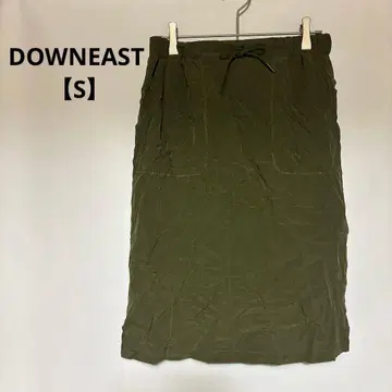 1점 DOWNEAST [ S ] 올리브 그린 미디 스커트 캐주얼