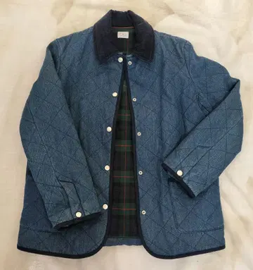 파랑 퀼팅 자켓