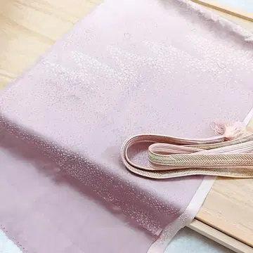 헤37 허리띠 오비 장식 천 세트 보라색 핑크