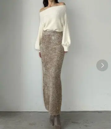 [택 포함 새상품] 루에레 Louere 샤기 니트 펜슬 스커트 S