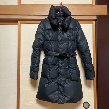 패턴 다운 코트