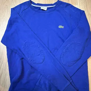 LACOSTE 파랑 맨투맨 3 엘보 배치 포함