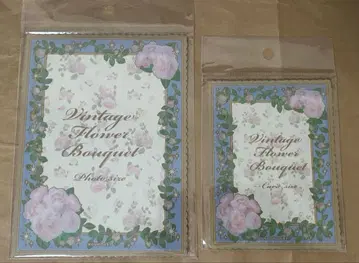 FUKUYA 후쿠야 경질 카드 케이스 빈티지 플라워 부케 블루