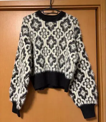 MURUA 타일 패턴 니트 블랙