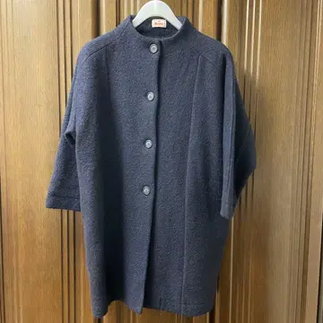 Mao made 네이비 롱 코트