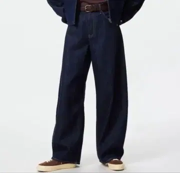 배기 커브 청바지 28 네이비