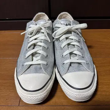 ALL STAR 실버 로우컷 스니커즈