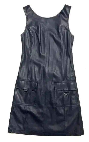 ARMANI EXCHANGE 가죽 느낌 미니 원피스 슬리브리스