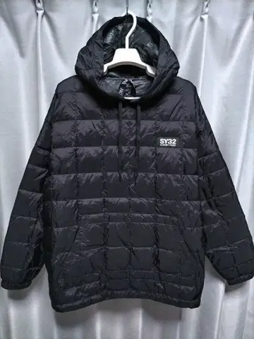 새상품급 SY32 x 타이온 다운 파카 풀오버 오버 사이즈 블랙