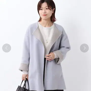 [언타이틀] 리버 코트 벨티드 코트 미들 울 라벤더