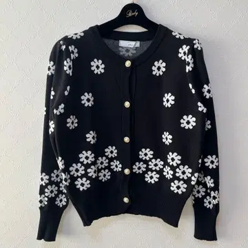 수입 꽃무늬 니트 가디건