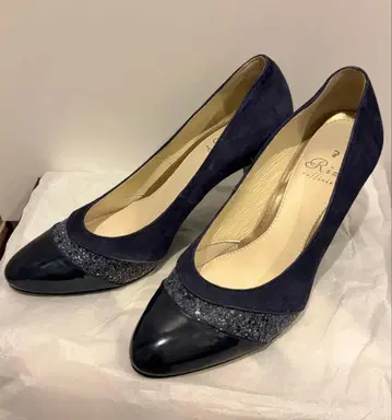 네이비 스웨이드 펌프스 Riz raffinee