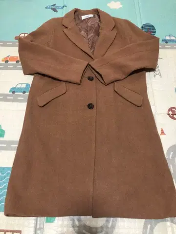 여성용 브라운 롱 코트