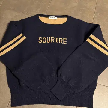 BABYLOIE SOUIRE 스웨터 네이비 F 사이즈