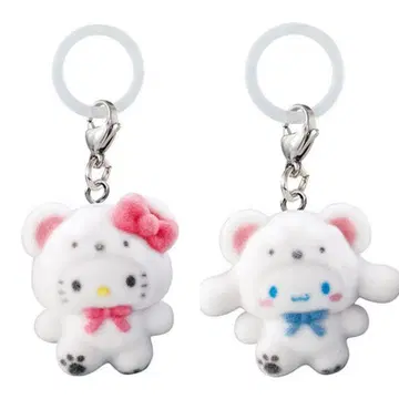 산리오 포근포근 스노우 헬로키티 시나모롤 표시 액세서리 세트